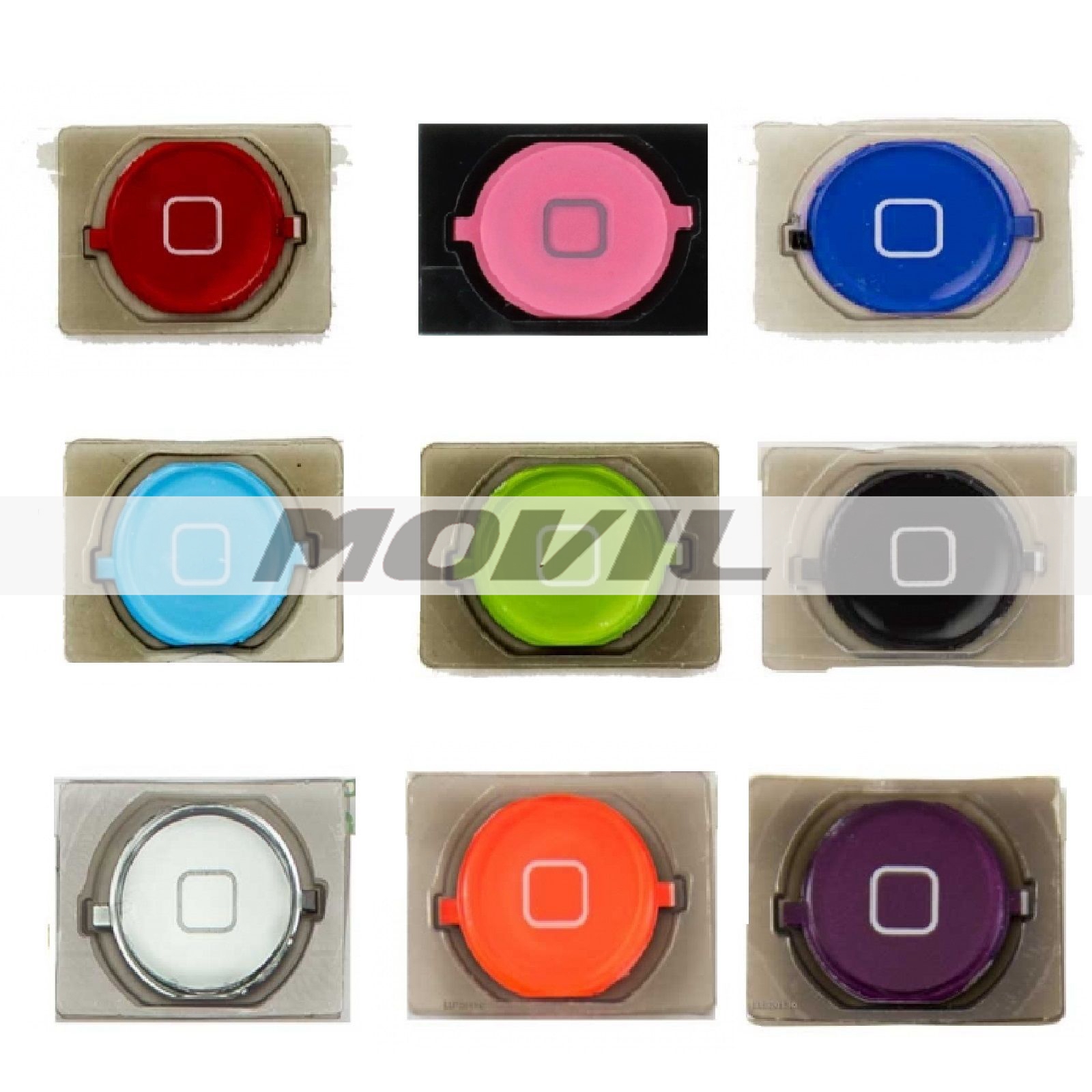 Replacement Coloured Home Button Menu Button With Seal & Spacer For iPhone 4S